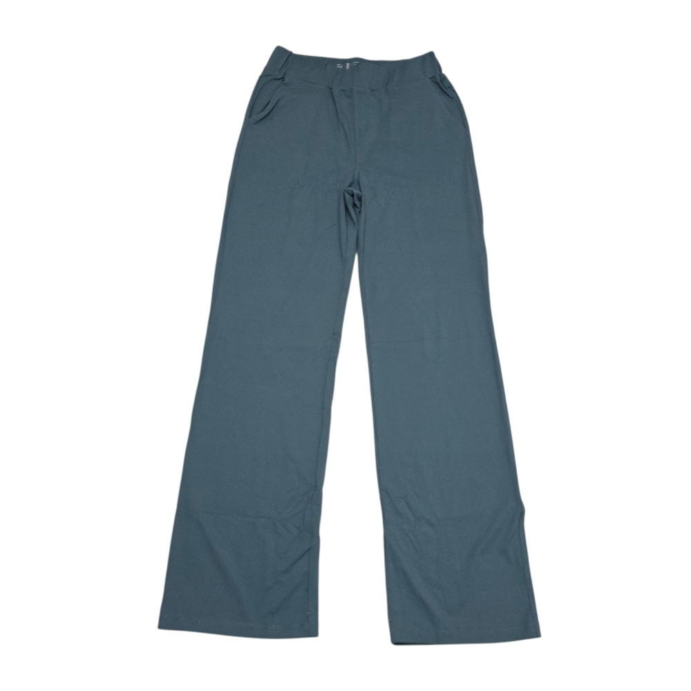NWT Slate Green Soft Casual Lounge Pants M High Waist Pockets Relaxed Fit